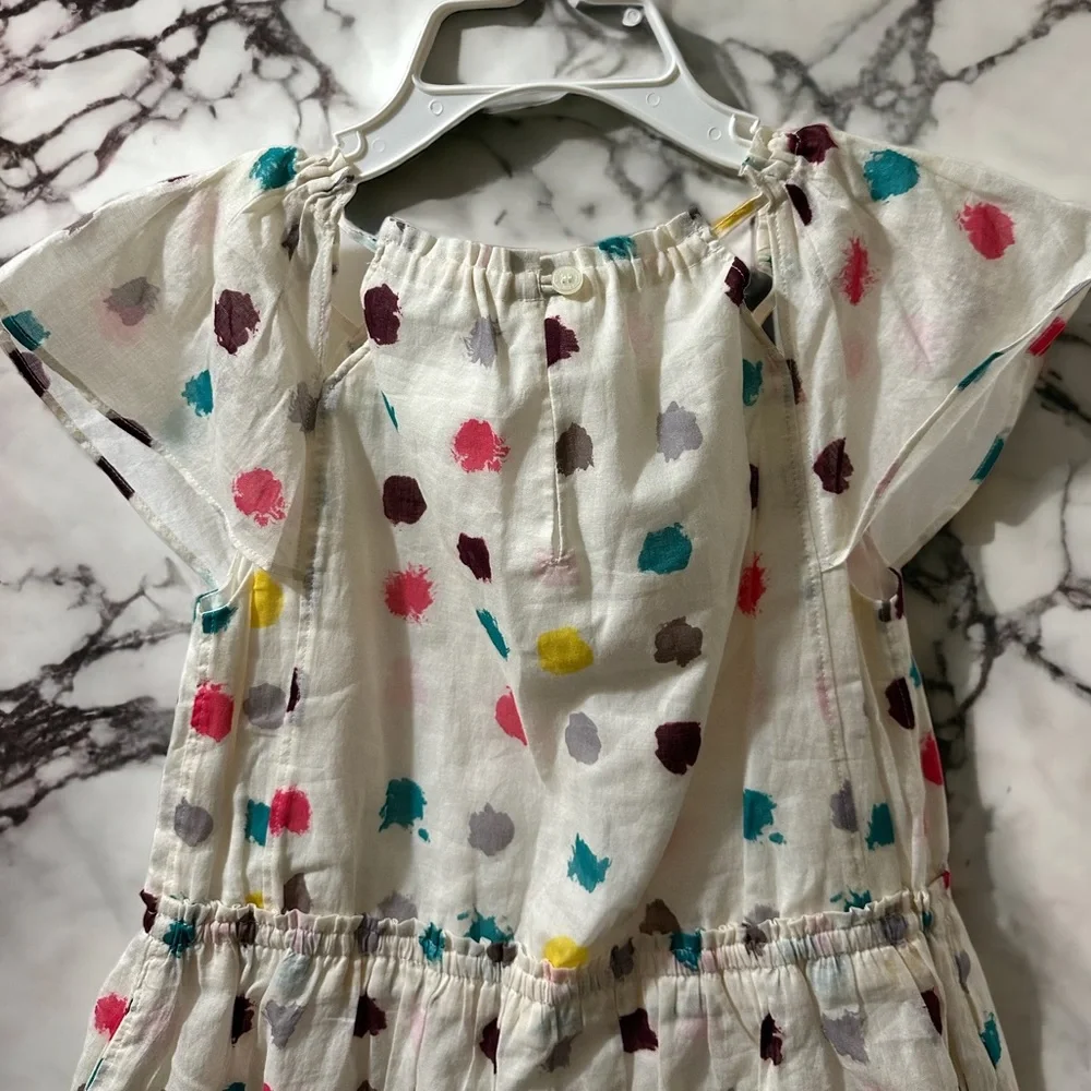 Burberry Maria Dot-Print Drawstring Waist Girl’s Dress Size 8Y - Picture 7 of 10